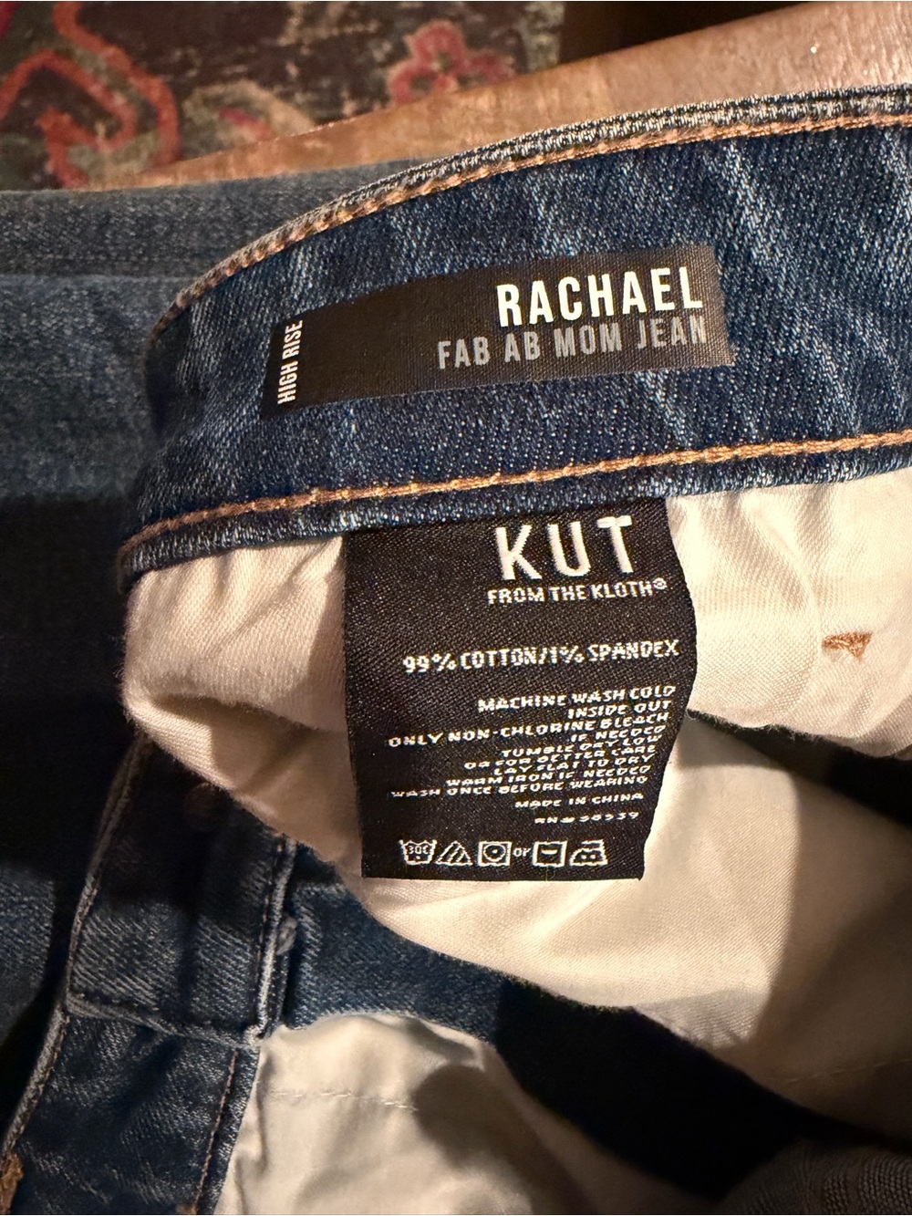 Kut from the Kloth Rachael High Rise Mom Jeans in Blue Wash - Picture 8 of 8